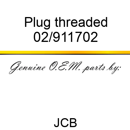 Plug threaded 02/911702