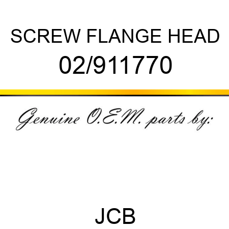 SCREW FLANGE HEAD 02/911770