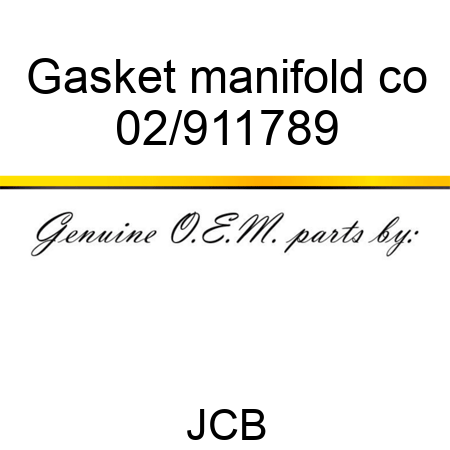 Gasket manifold co 02/911789