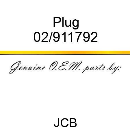 Plug 02/911792