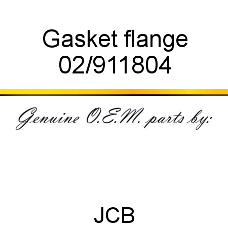 Gasket, flange 02/911804