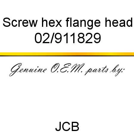 Screw, hex flange head 02/911829