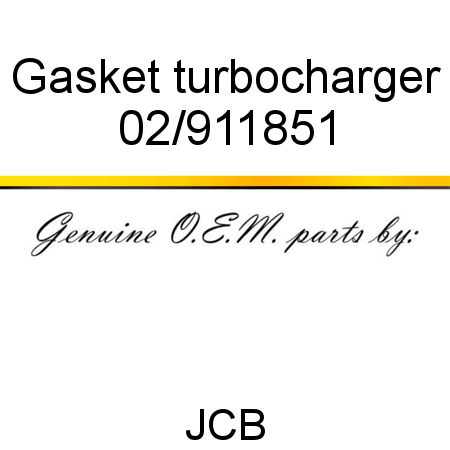 Gasket, turbocharger 02/911851