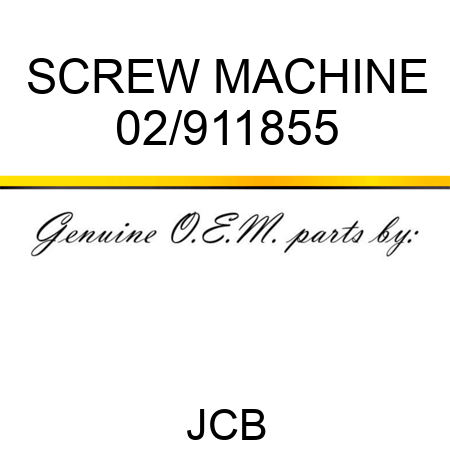 SCREW MACHINE 02/911855