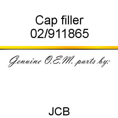 Cap, filler 02/911865