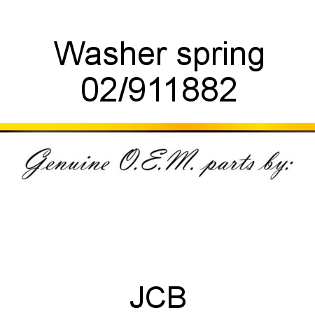 Washer, spring 02/911882