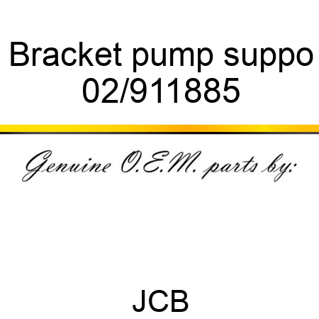 Bracket pump suppo 02/911885