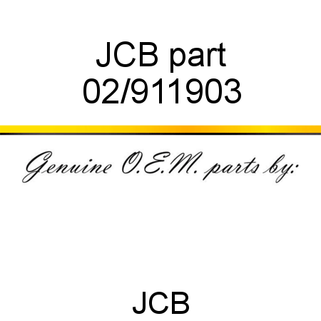 JCB part 02/911903