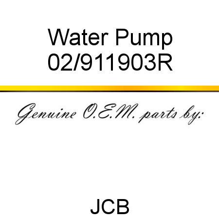 Water Pump 02/911903R