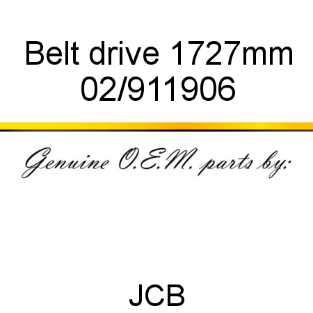 Belt, drive, 1727mm 02/911906