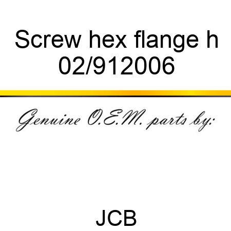 Screw hex flange h 02/912006