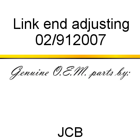 Link, end adjusting 02/912007