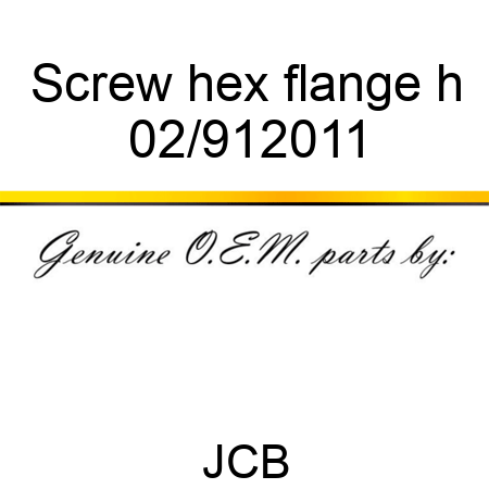 Screw hex flange h 02/912011