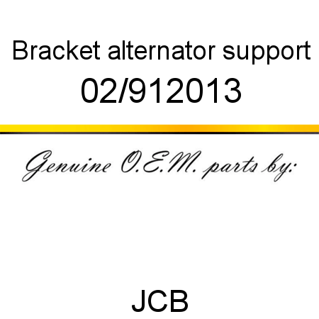 Bracket, alternator support 02/912013
