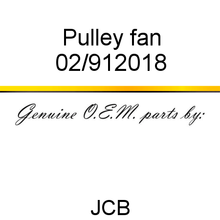 Pulley fan 02/912018