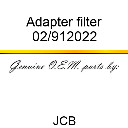 Adapter filter 02/912022