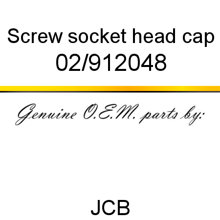 Screw, socket head cap 02/912048