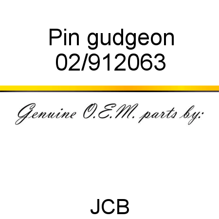 Pin, gudgeon 02/912063