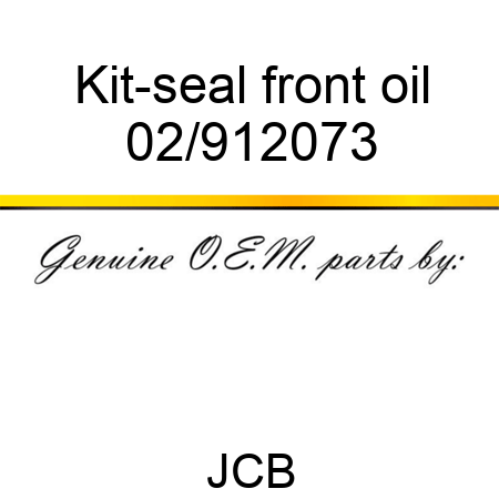 Kit-seal front oil 02/912073