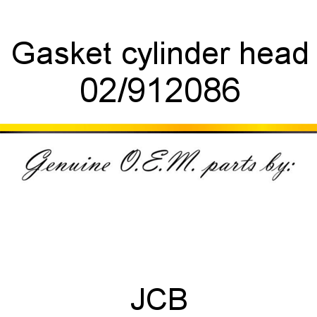 Gasket, cylinder head 02/912086