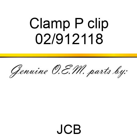 Clamp P clip 02/912118