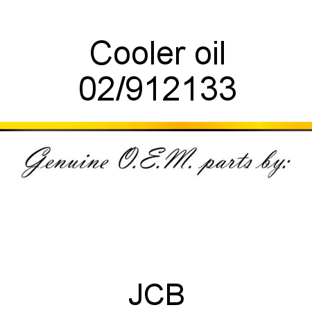 Cooler, oil 02/912133