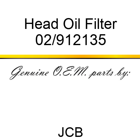 Head Oil Filter 02/912135