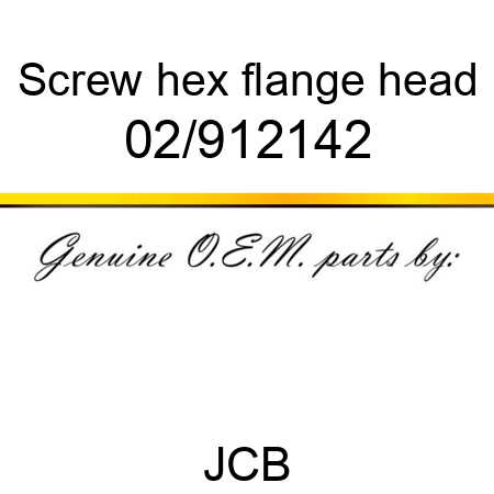 Screw, hex flange head 02/912142