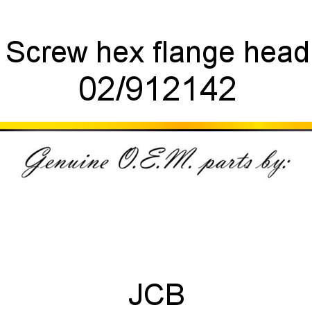 Screw, hex flange head 02/912142