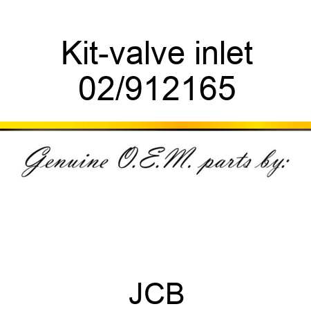 Kit-valve inlet 02/912165