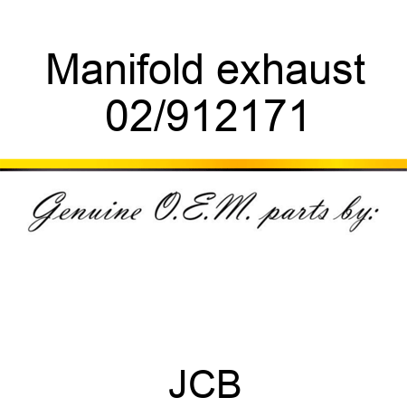 Manifold exhaust 02/912171