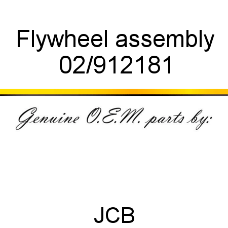 Flywheel, assembly 02/912181