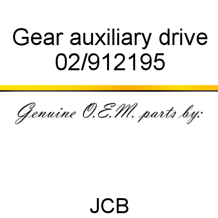 Gear, auxiliary drive 02/912195