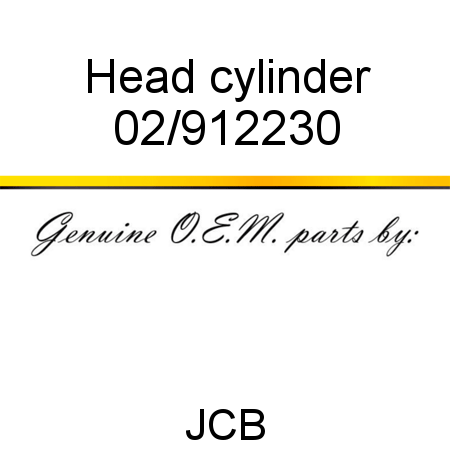 Head, cylinder 02/912230
