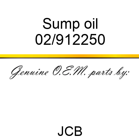 Sump oil 02/912250