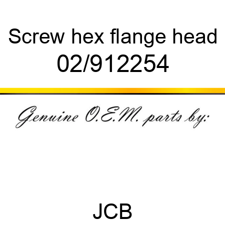 Screw, hex flange head 02/912254