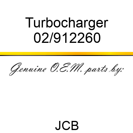 Turbocharger 02/912260