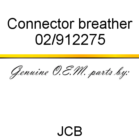 Connector, breather 02/912275