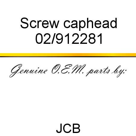 Screw, caphead 02/912281