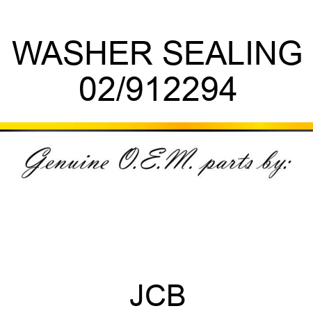 WASHER, SEALING 02/912294