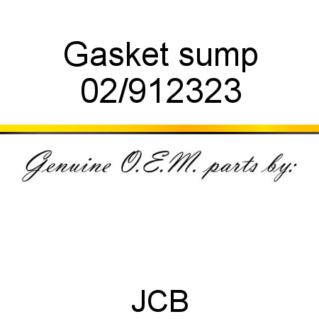 Gasket, sump 02/912323