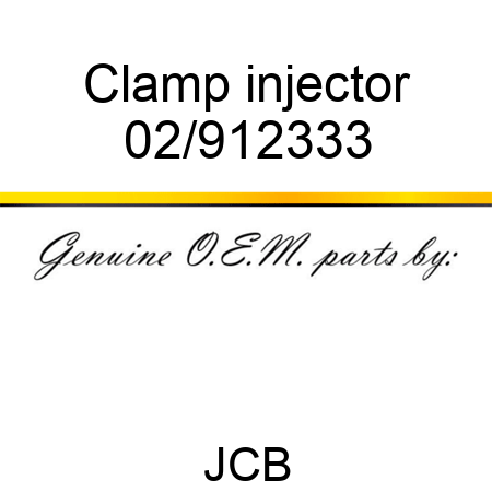 Clamp injector 02/912333