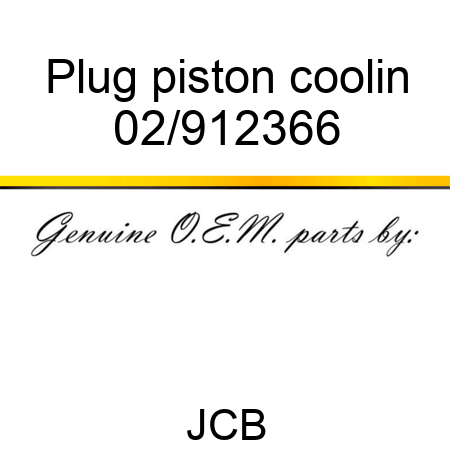 Plug piston coolin 02/912366