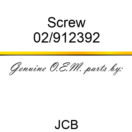 Screw 02/912392