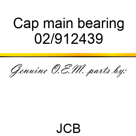 Cap main bearing 02/912439