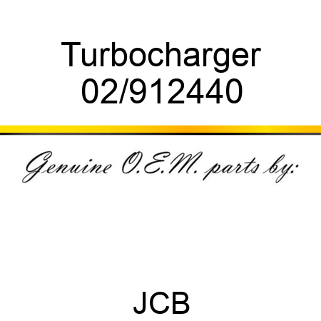 Turbocharger 02/912440