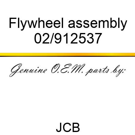 Flywheel assembly 02/912537