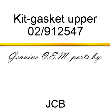 Kit-gasket upper 02/912547