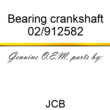 Bearing crankshaft 02/912582