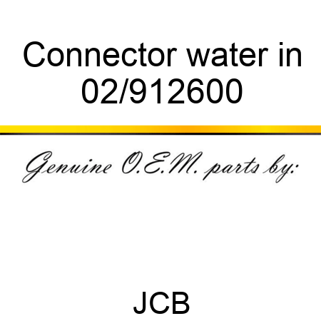 Connector water in 02/912600